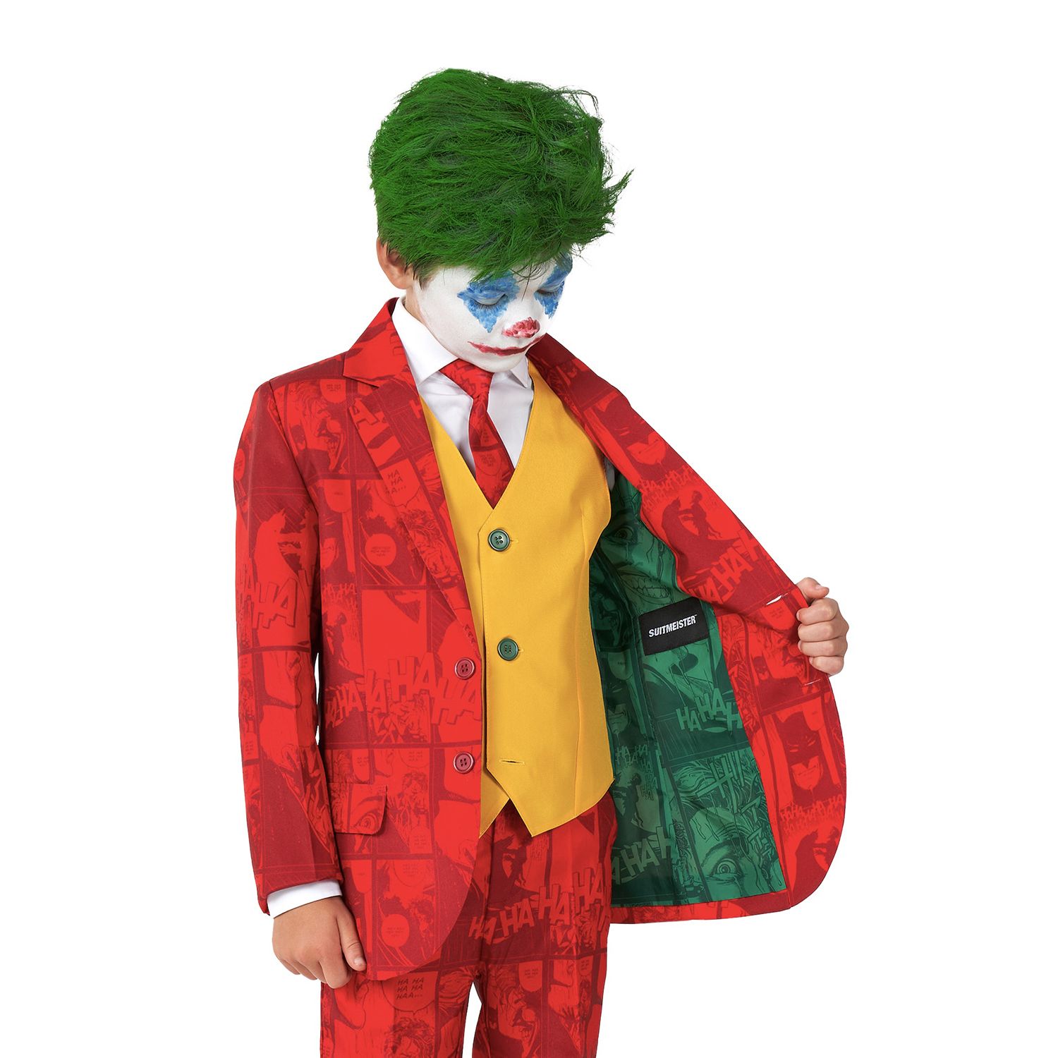 Boys 4-16 Suitmeister Scarlet Joker Batman Halloween Suit