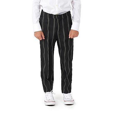 Boys 4-16 Suitmeister Oversized Pinstripe Black Glow-in-the-Dark Suit