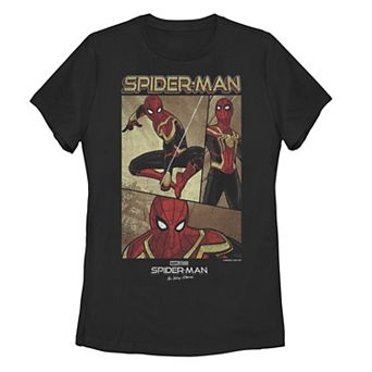 Juniors' Marvel Spider-Man No Way Home Panel Poster Tee