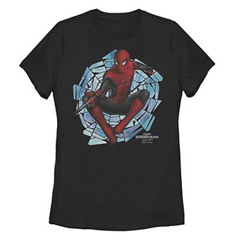 Juniors' Marvel Spider-Man No Way Home Spider-Man Web Spinner Tee