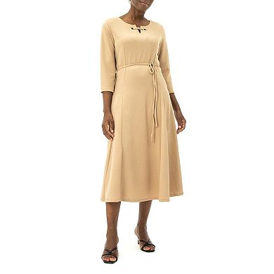 Women's Nina Leonard Sylvia Textured Midi Dress