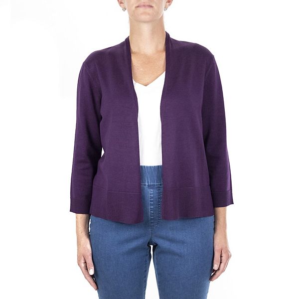 Women's Nina Leonard Classic Open-Front Bolero Cardigan