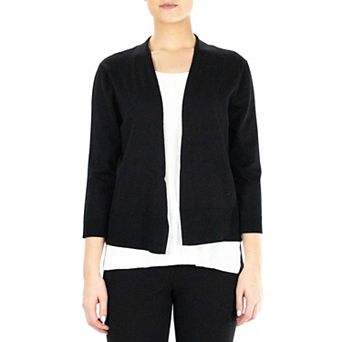 Women's Nina Leonard Classic Open-Front Bolero Cardigan