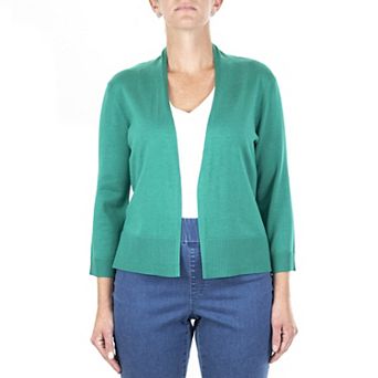 Women's Nina Leonard Classic Open-Front Bolero Cardigan