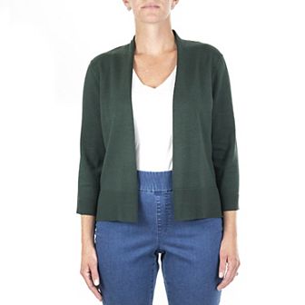 Women's Nina Leonard Classic Open-Front Bolero Cardigan