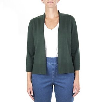 Women's Nina Leonard Classic Open-Front Bolero Cardigan