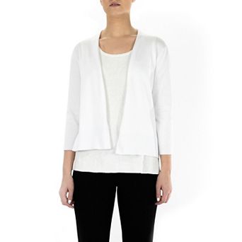 Women's Nina Leonard Classic Open-Front Bolero Cardigan