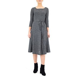 Women's Nina Leonard Sylvia Lurex Midi Dress