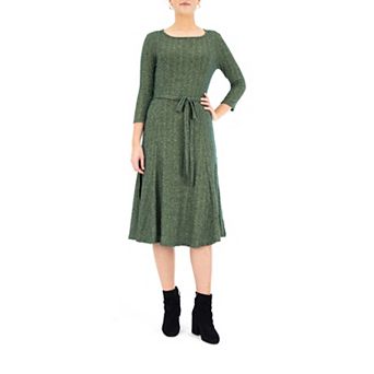 Women's Nina Leonard Sylvia Lurex Midi Dress