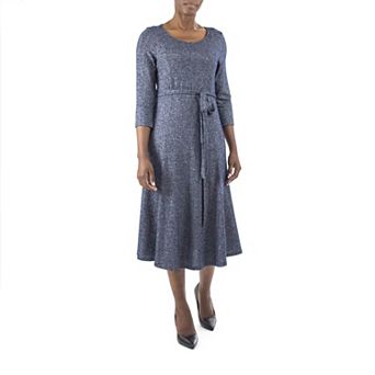 Women's Nina Leonard Sylvia Lurex Midi Dress