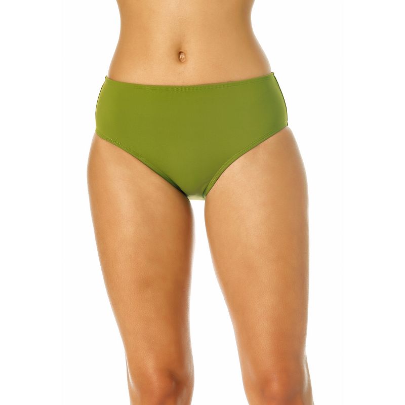 Womens Catalina UPF 50+ Midrise Swim Bottoms, Size: Small, Dark Green