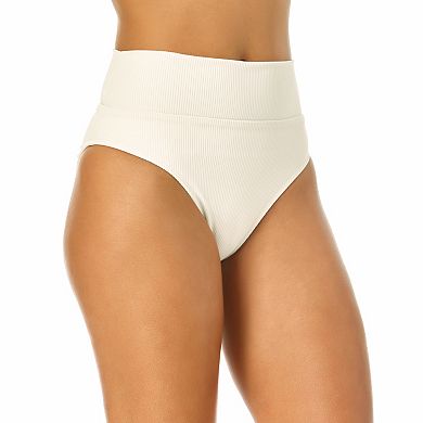 Women's Catalina Ribbed High-Waist Swim Bottoms