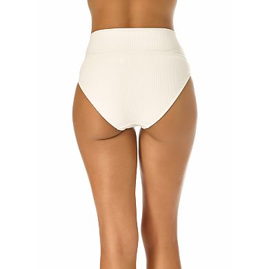 Women's Catalina Ribbed High-Waist Swim Bottoms