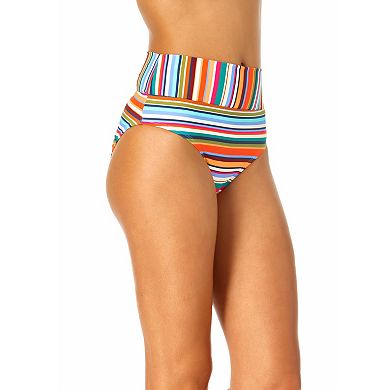 Women's Catalina Striped UPF 50+ High-Waist Swim Bottoms