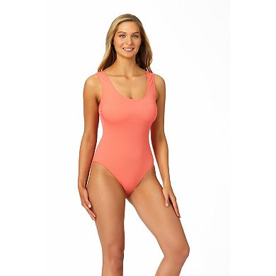 Women's Catalina Ribbed Scoopneck X-Back One-Piece Swimsuit