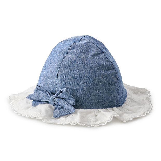 Women's Bucket Hat With Chambray Bow