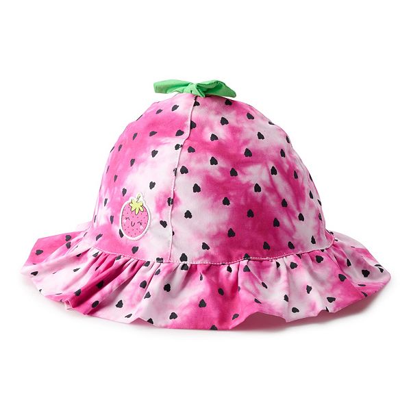 girl pink floral striped Carter's baby 3-Pack 100% cotton Rib Beanies hats 