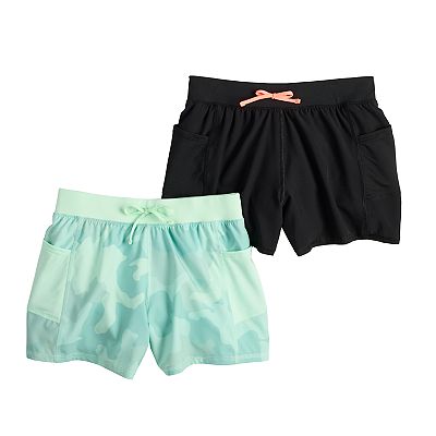 Girls 7 16 Tek Gear 2 Pack Woven Shorts in Regular Plus