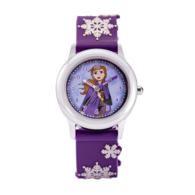 Disney's Frozen 2 Anna Kids' Time Teacher Watch, Girl's, Size: Medium, Purple