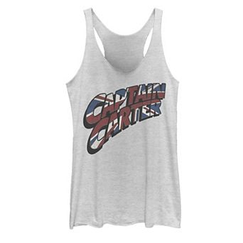 Juniors' Marvel What If Captain Carter Flag Logo Racerback Tank Top
