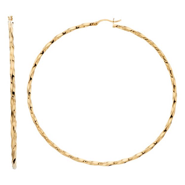 80mm 14k deals gold hoop earrings