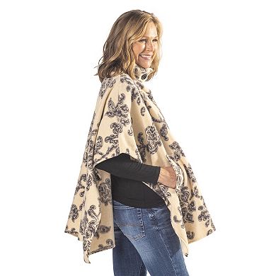 Linda Anderson Women's Floral Print Fleece Wrap