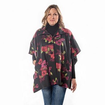 Linda Anderson Women's Floral Print Fleece Wrap