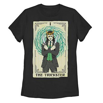 Juniors' Marvel Loki Trickster Tarot Tee