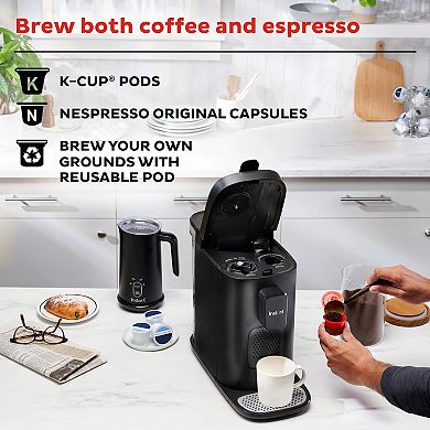 Instant 2-in-1 Single-Serve Coffee Maker with Reusable Coffee Pod