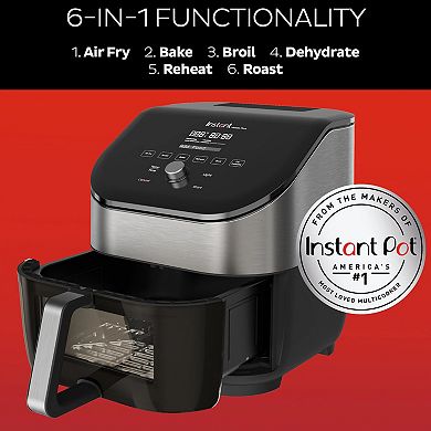 Instant Pot Vortex Plus Stainless Steel 6-in-1 Air Fryer with ClearCook and OdorErase