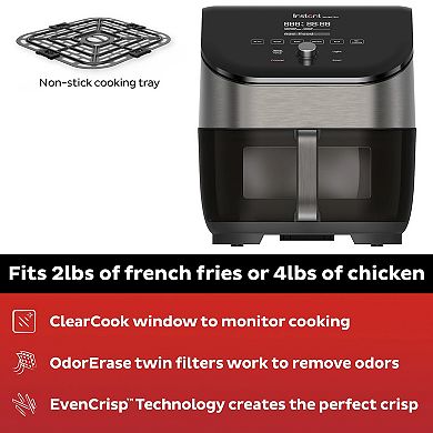 Instant Pot Vortex Plus Stainless Steel 6-in-1 Air Fryer with ClearCook and OdorErase