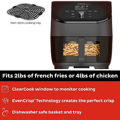 Instant Pot Vortex Plus Black 6-in-1 Air Fryer with ClearCook