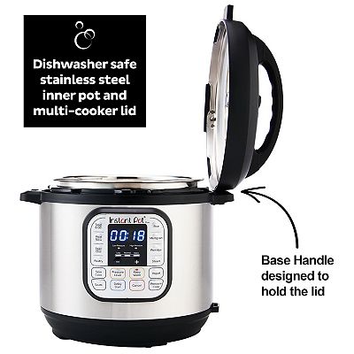 Instant Pot Duo 6 qt. 7 in 1 Programmable Slow Cooker Pressure Cooker Rice Cooker Steamer