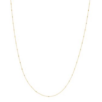 Primavera 24k Gold Over Silver Bar Chain Necklace