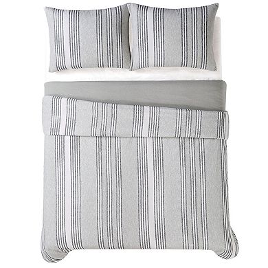 Truly Soft Kiel Stripe Flannel Comforter Set with Shams