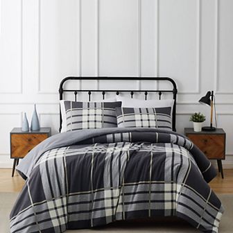 Truly Soft Milo Plaid Flannel Duvet Cover Set with Shams