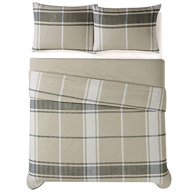 Truly Soft Preston Plaid Flannel Comforter Set with Shams