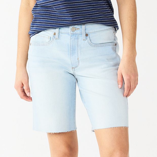 Petite Sonoma Goods For Life® High-Rise Bermuda Jean Shorts