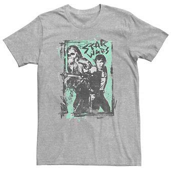 Big & Tall Star Wars Han Solo & Chewbacca Grunge Poster Tee