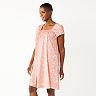 Women's Croft & Barrow® Short Sleeve Pajama Nightgown 