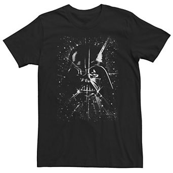 Big & Tall Star Wars Darth Vader Helmet In Space Tee