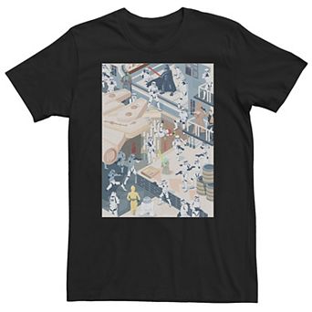 Big & Tall Star Wars Character Mashup Poster Tee