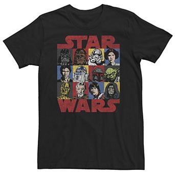 Big & Tall Star Wars Heroes & Villains Headshot Box Up Tee