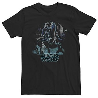 Big & Tall Star Wars Group Shot Dotted Poster Tee
