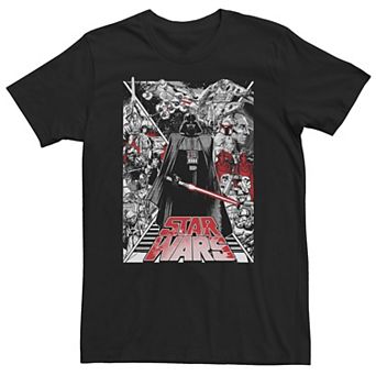 Big & Tall Star Wars Darth Vader Collage Poster Tee