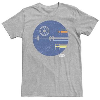 Big & Tall Star Wars Death Star Galaxy Silhouette Tee