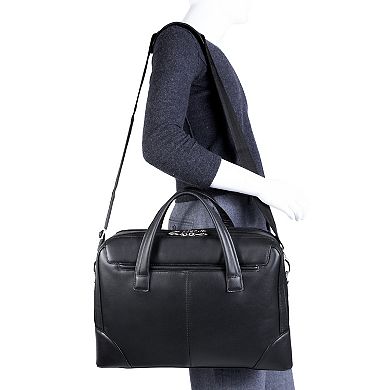 McKleinUSA Harpswell Leather 17-Inch Dual Compartment Laptop Briefcase