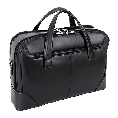McKleinUSA Harpswell Leather 17-Inch Dual Compartment Laptop Briefcase