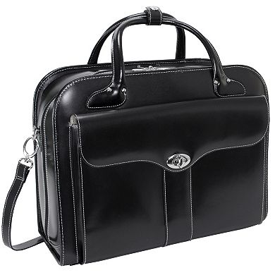 McKlein Berkeley Leather Detachable-Wheeled Briefcase