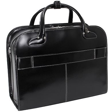 McKlein Berkeley Leather Detachable-Wheeled Briefcase